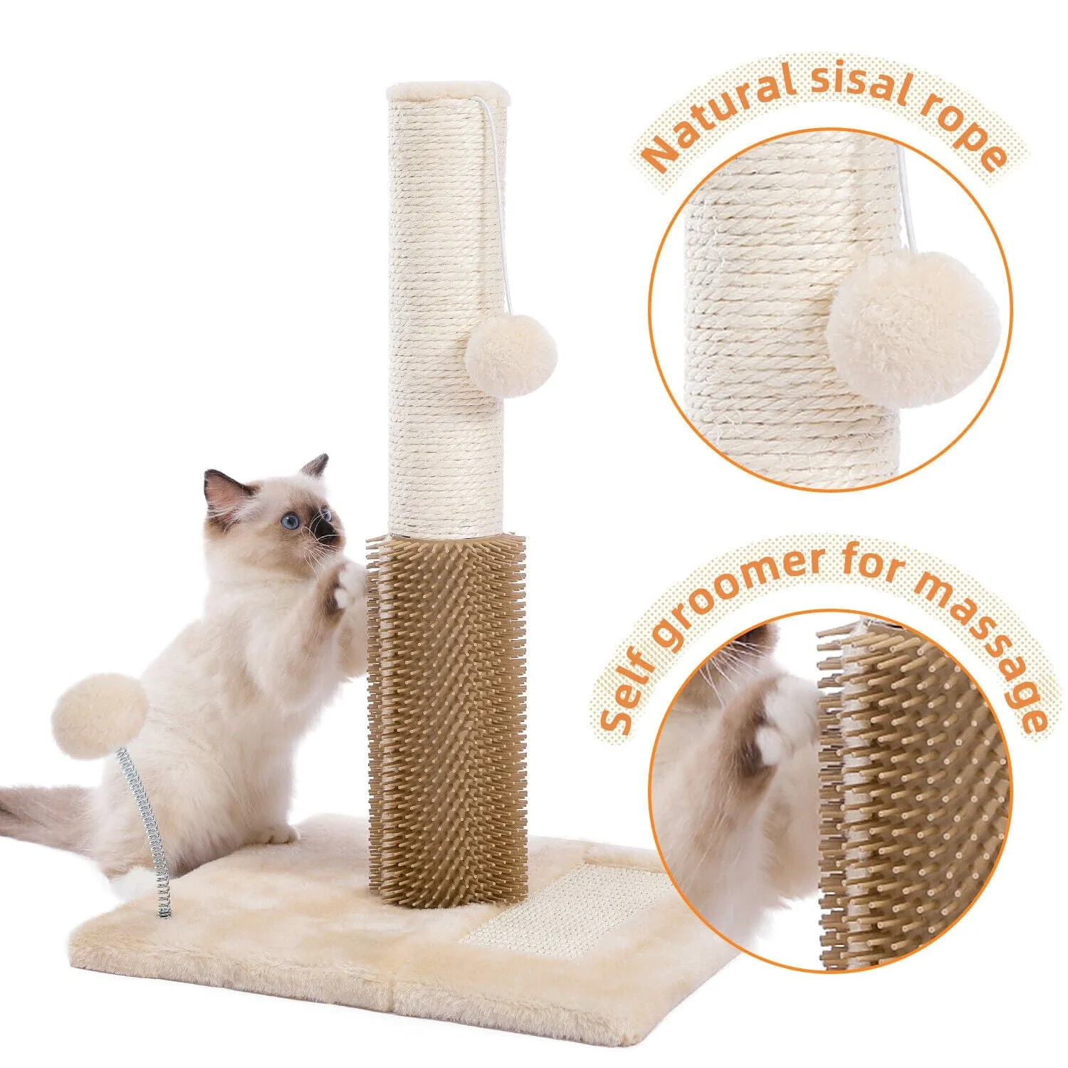 19.6" 3 in 1 Cat Scratching Post