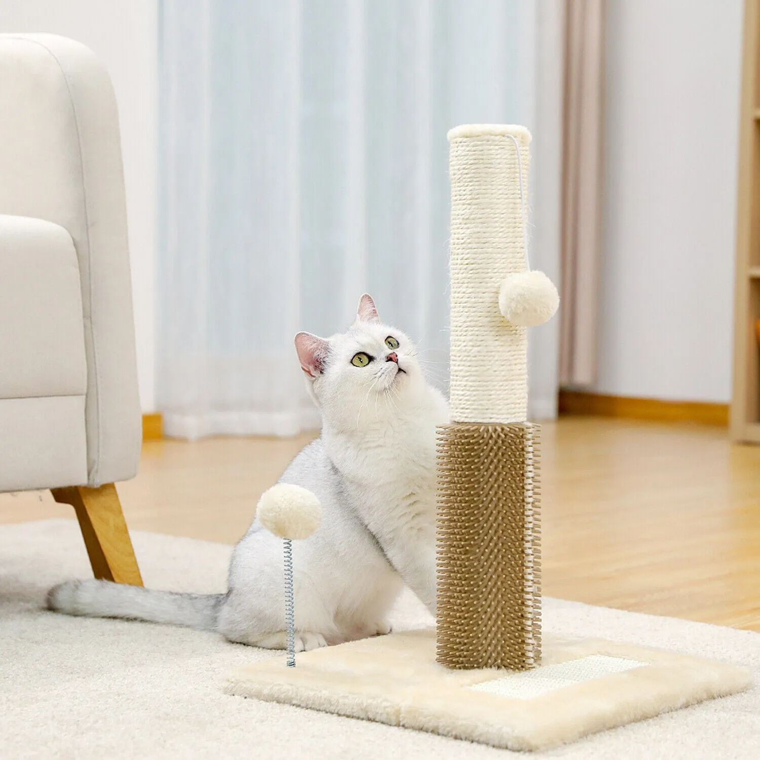 19.6" 3 in 1 Cat Scratching Post