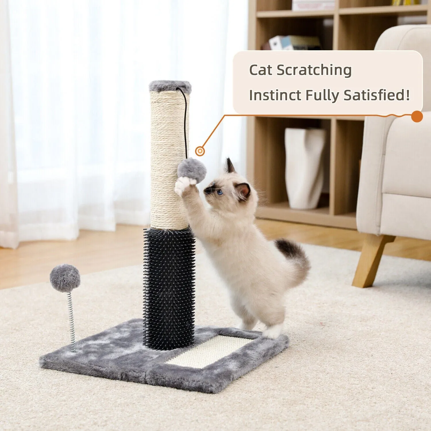 19.6" 3 in 1 Cat Scratching Post
