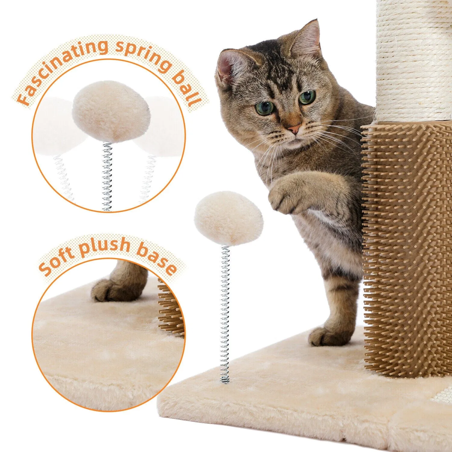 19.6" 3 in 1 Cat Scratching Post