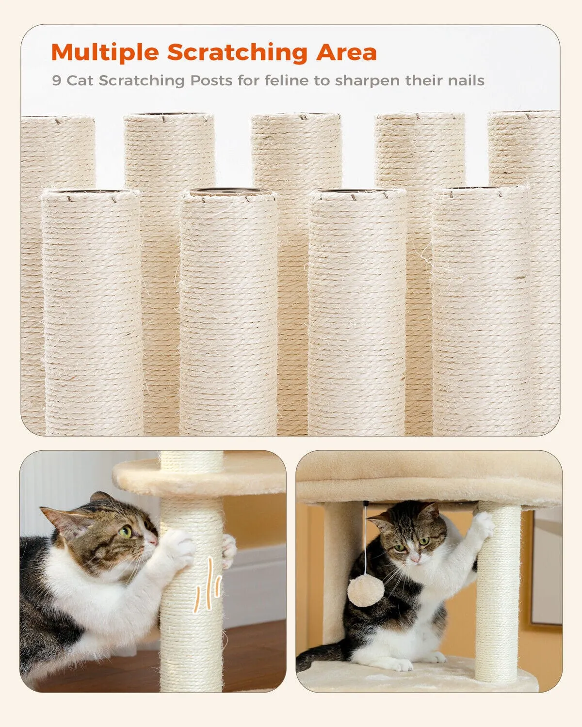 61" Cat Scratching Tree/ Pole/ Post