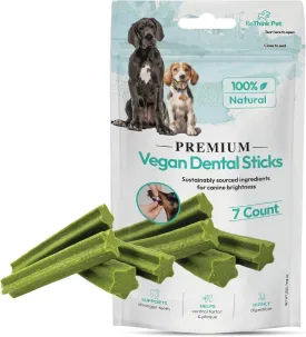 7 Pcs Premium Vegan Dental Sticks for Dogs, All Natural Dog Dental Chew, Dog Teeth Cleaning Chews, Dog Breath Treats for Dog's Oral Hygiene, Dog Chews for Cleaning Teeth, Small Dog