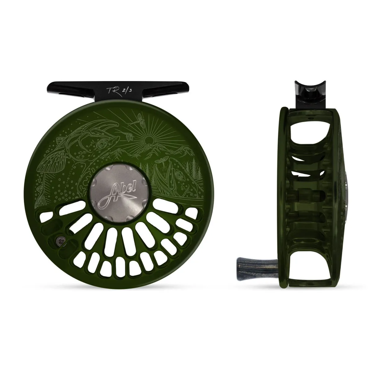 Abel TR Reel 2/3 Underwood Cutthroat Deep Green with Ebony Handle