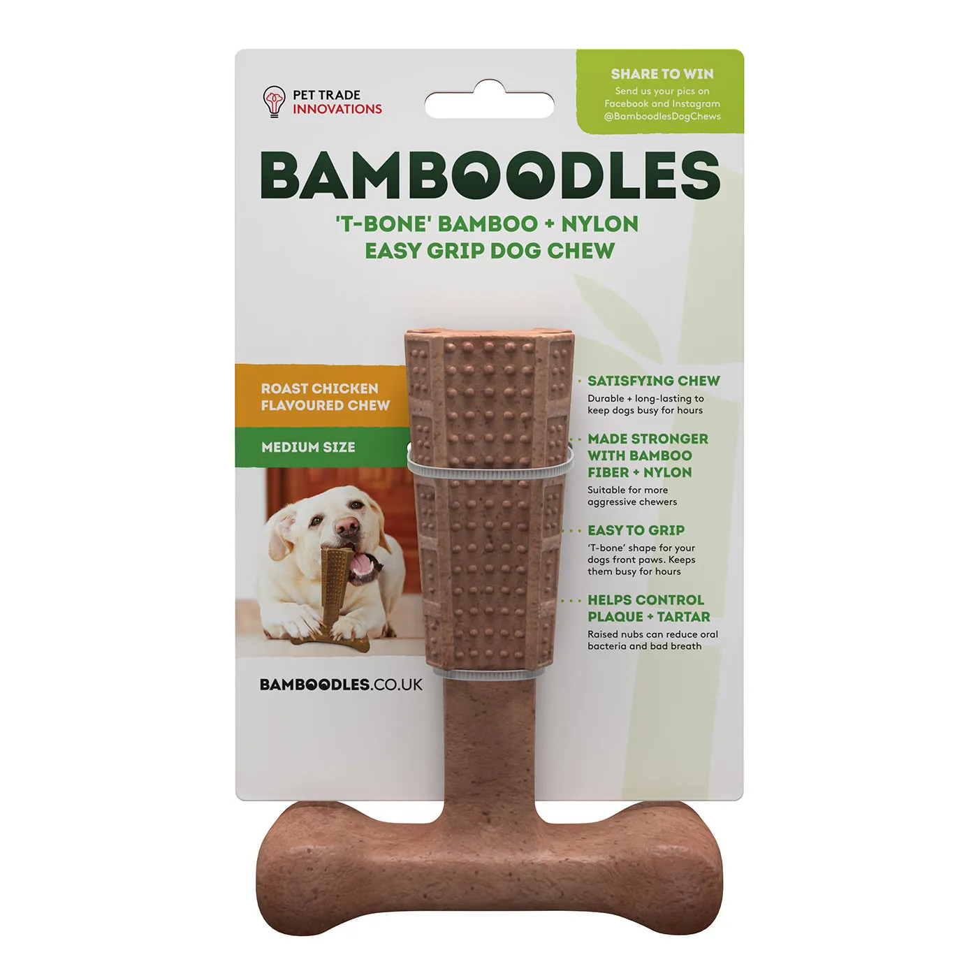 Bamboodles T-Bone Chew - Chicken Flavour