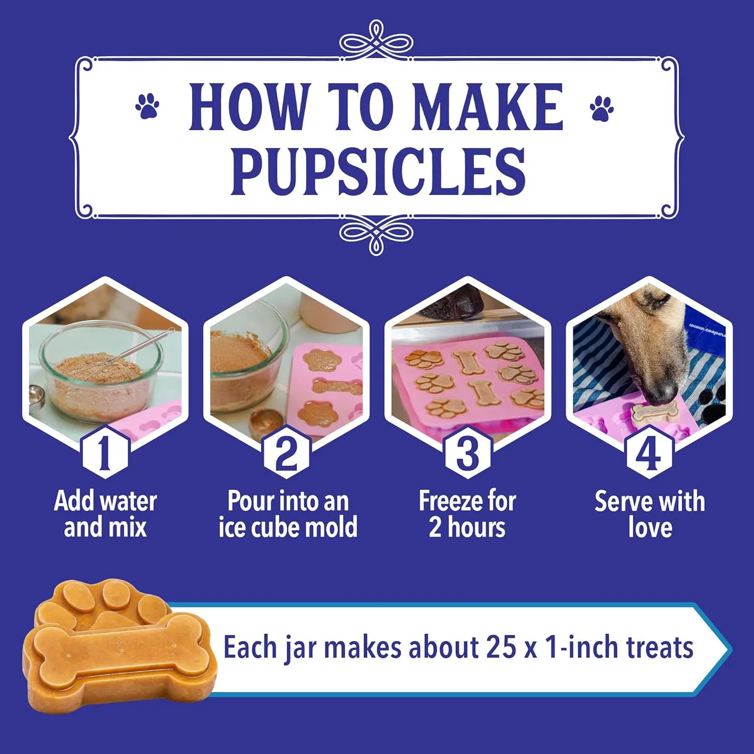 Cooper's Treats Doggie Deluxe Box - Make-at-Home Dog Treat Kit (Contains Four Jars of Treat Mix for Both Frozen and Baked Treats, Plus Lots More Goodies - The Perfect Dog Gift Box!)