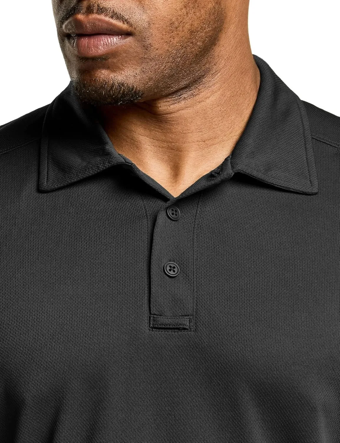 CQR Men's Polo Shirts, Tactical Short Sleeve Golf Performance Shirts, Lightweight Dry Fit UPF 50  Pique