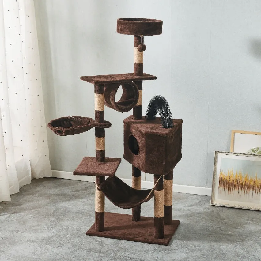 Deluxe Multi-Level Cat Tree with Hammock and Scratching Posts