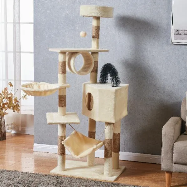 Deluxe Multi-Level Cat Tree with Hammock and Scratching Posts