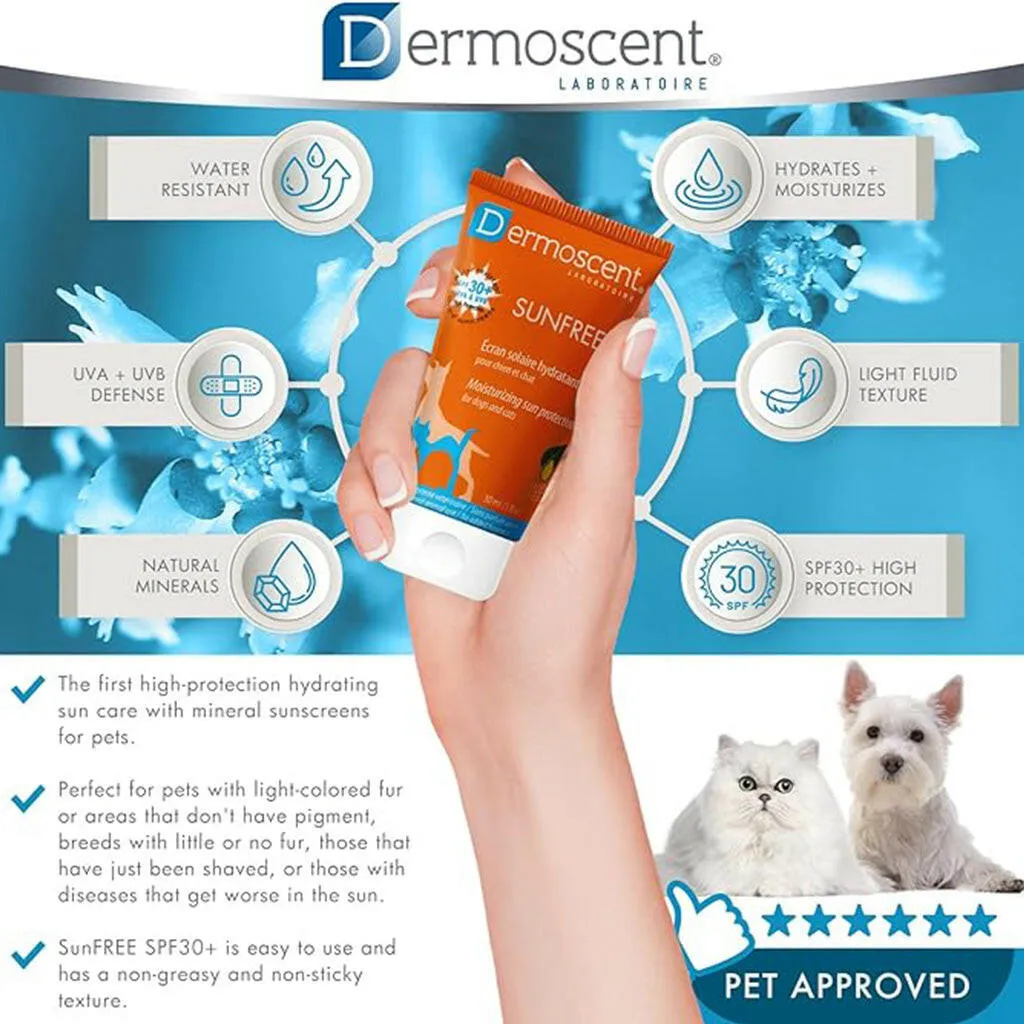 Dermoscent SunFREE SPF30  Sunscreen for Cats and Dogs (30 ml)