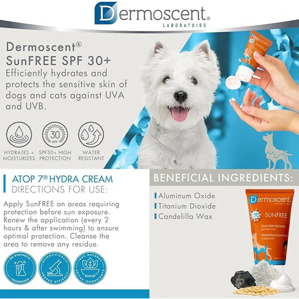Dermoscent SunFREE SPF30  Sunscreen for Cats and Dogs (30 ml)