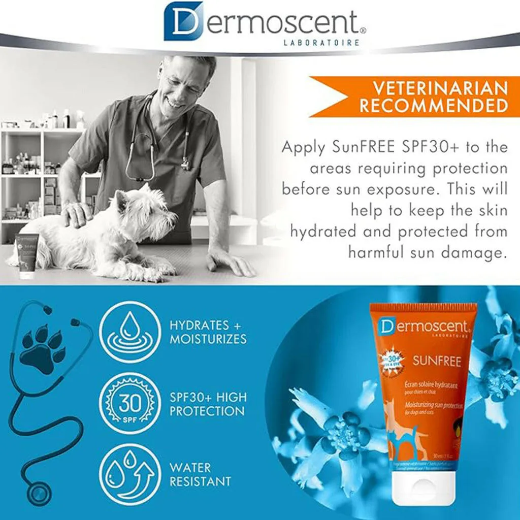 Dermoscent SunFREE SPF30  Sunscreen for Cats and Dogs (30 ml)