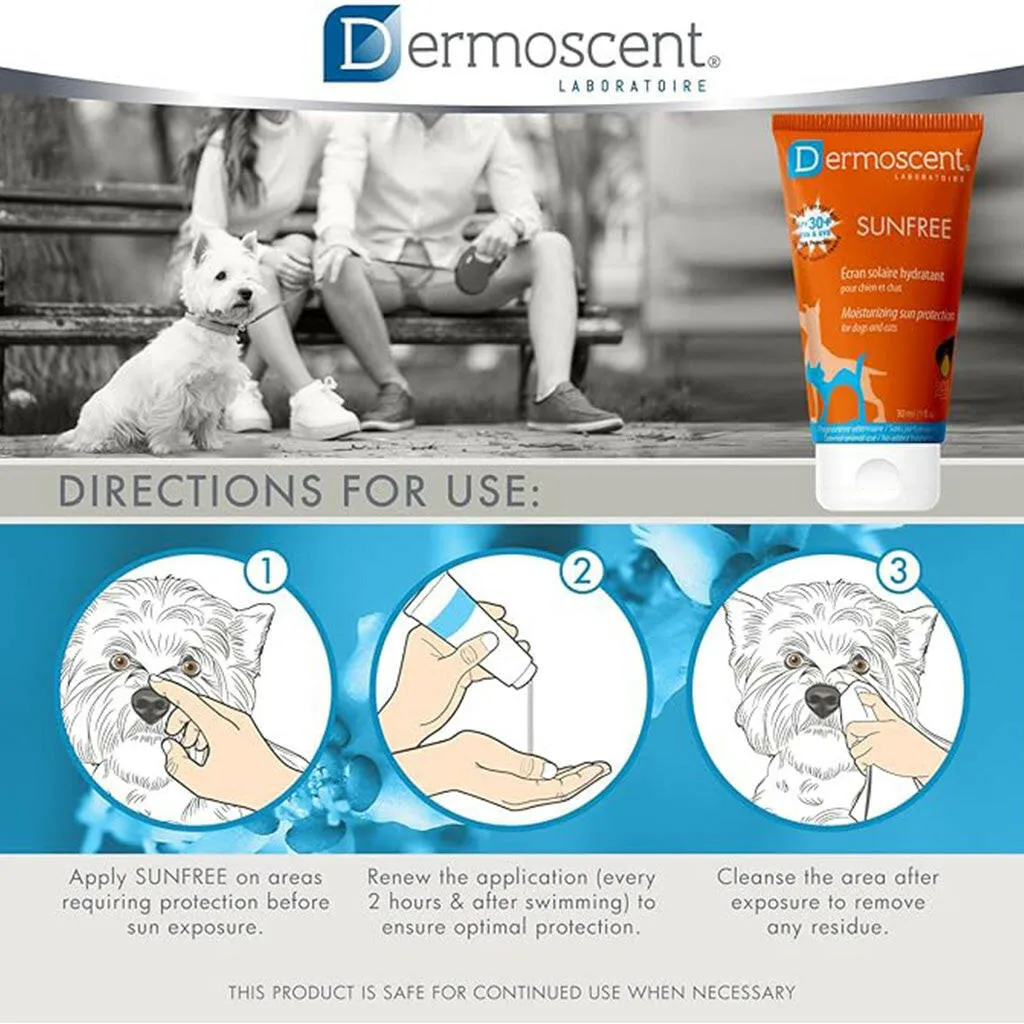 Dermoscent SunFREE SPF30  Sunscreen for Cats and Dogs (30 ml)