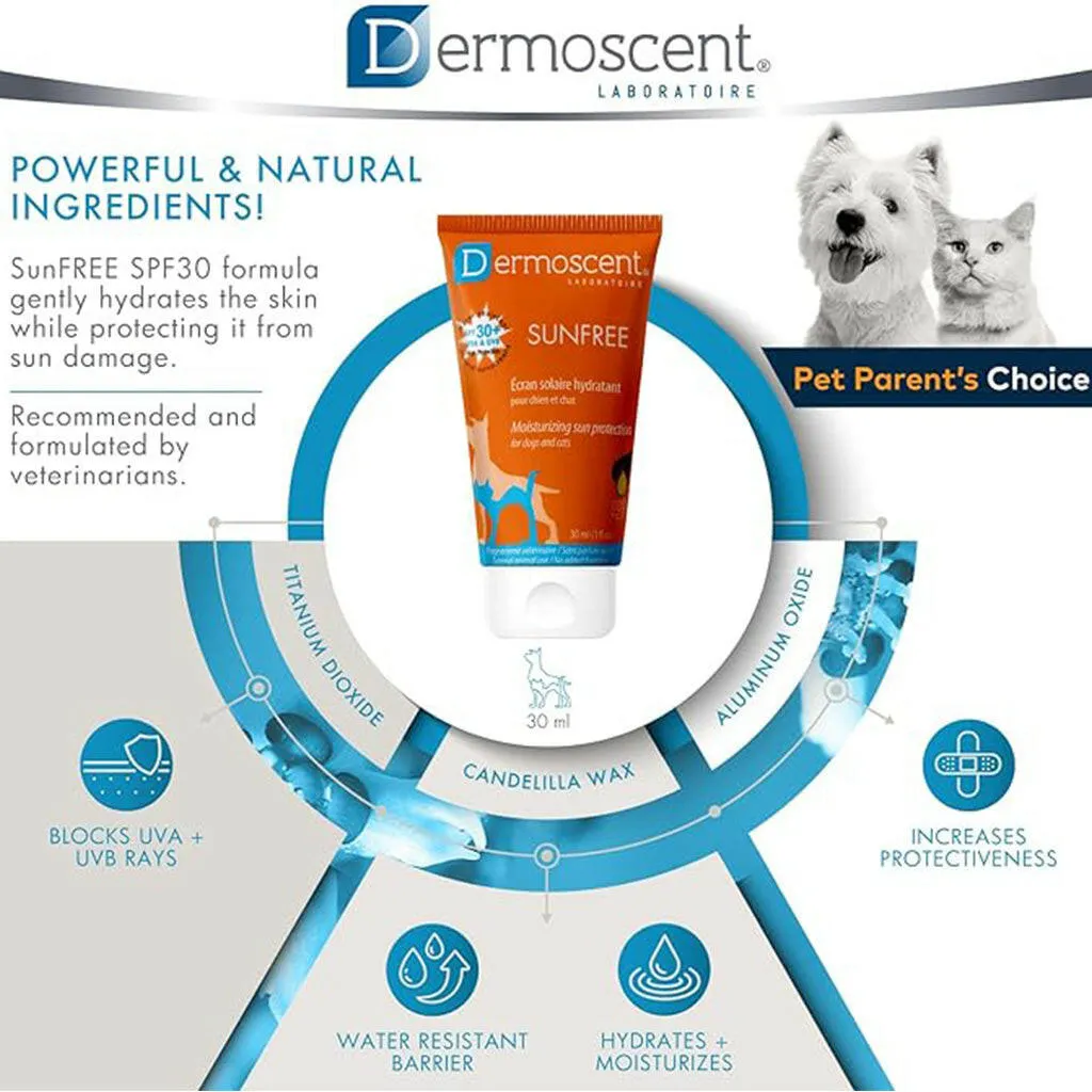 Dermoscent SunFREE SPF30  Sunscreen for Cats and Dogs (30 ml)