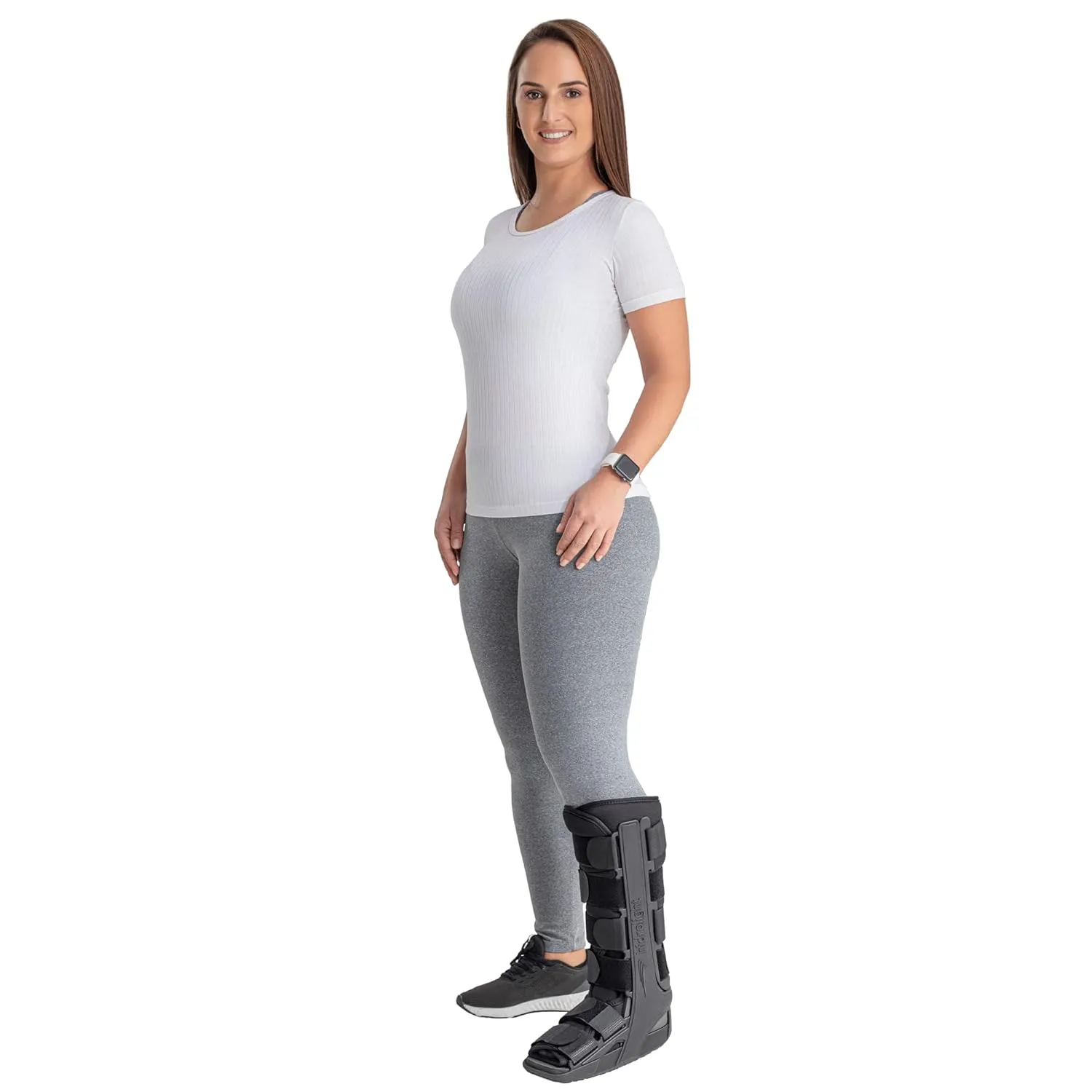 Long Immobilizing Boot - Walking Boot for Broken Foot, Ankle Brace for Men & Women, Fracture Boot, Ankle Support Stabilizer, Medical Supplies - Fits Left and Right - Black, Medium