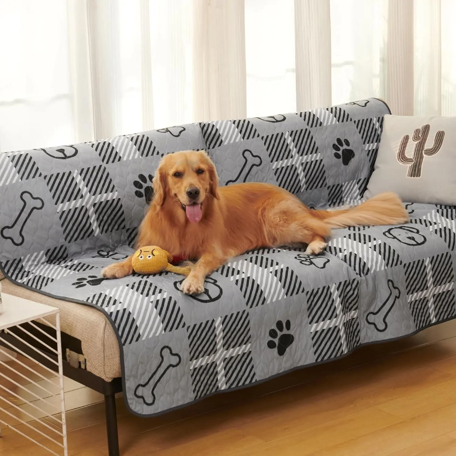 LOOBANI Washable Pee Pads for Dogs: 72"x72" Lagre Reusable Dog Pads Mat, Waterproof Leakproof Washable Puppy Pad, Non-Slip Whelping Pee Pads & Potty Training Pad for Floor, Playpen,Crate, Grey