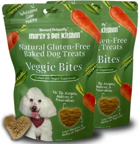 Marcy's Pet Kitchen-Diabetic Dog Treats-Vet Recommend-No Preservatives - Crunchy, Superfoods, All Natural-Vegan Homemade,-Gluten Free-for Sensitive Stomachs-Made in The USA Only (2 Pack - Veggie)