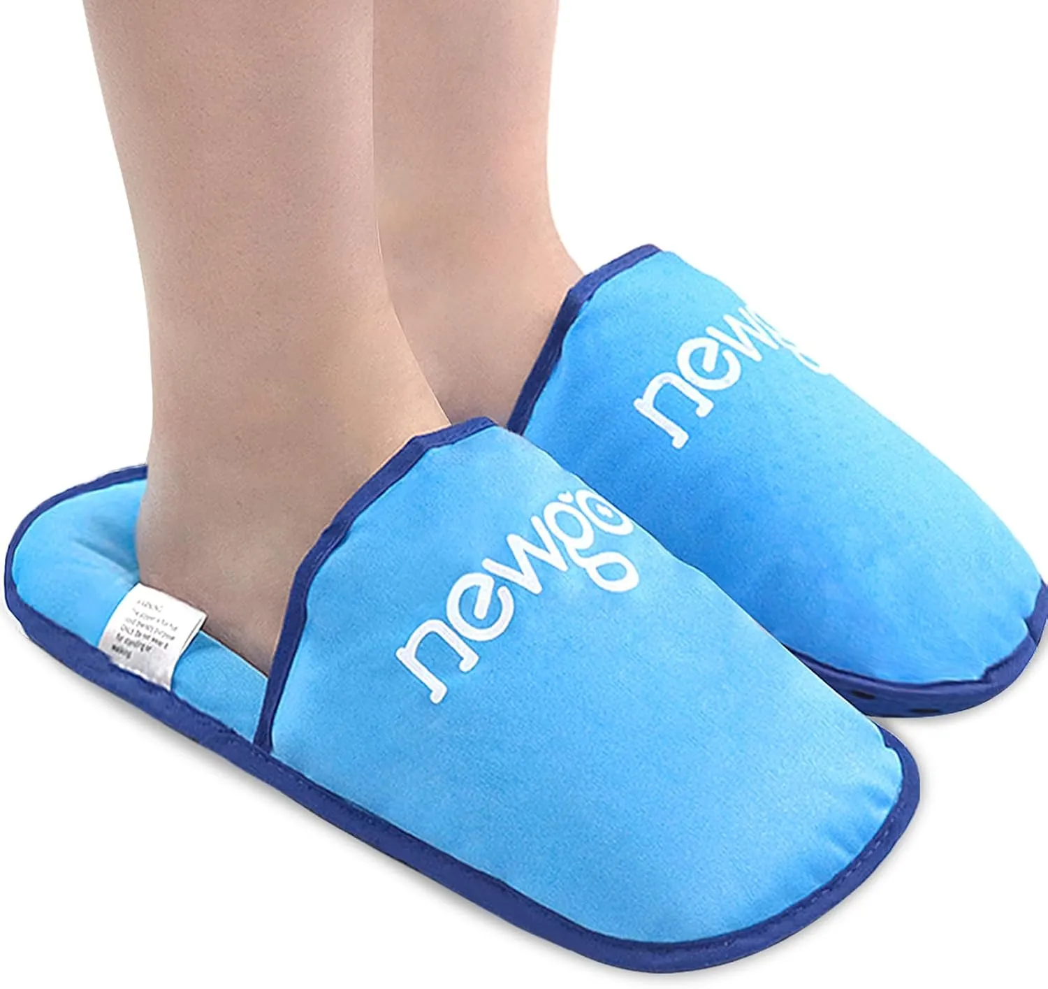 NEWGO Gel Ice Slippers Ice Pack for Feet Plantar Fasciitis, FSA or HSA Cooling Slippers for Hot Feet Reuable Gel Cold Pack for Foot Neuropathy, Sore Feet, Post Foot Surgery, Swollen Feet - 2 Pack