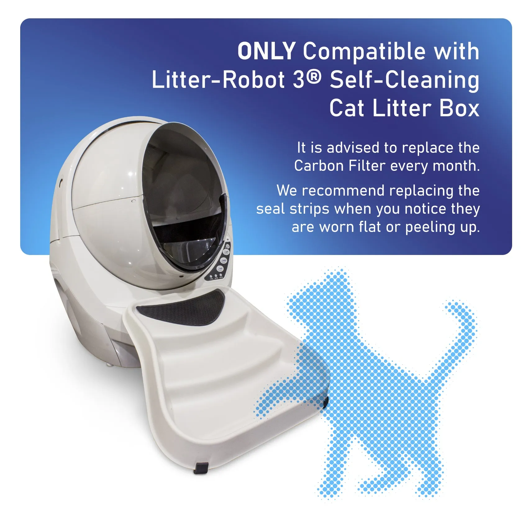 Replacement Carbon Filters For Litter-Robot 3 Self-Cleaning Cat Litter Box, 10