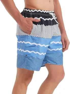 Scotamalone Mens Swim Trunks Swimming Shorts Swimwear Bathing Suits Quick Dry 7 Inch with Mesh Lining