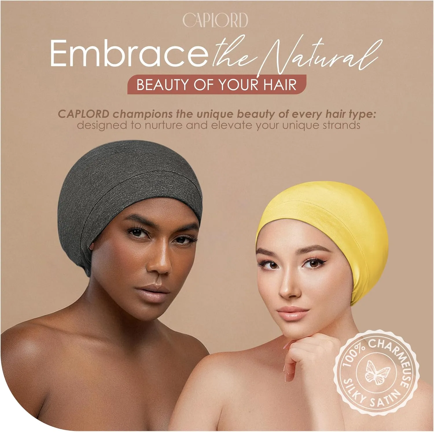 Silk Satin Bonnet Hair Cover Sleep Cap for Sleeping Beanie Hat Adjustable Stay On Headwear Lined Natural Nurse Cap for Women