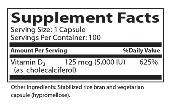 Vitamin D3 5,000 IU