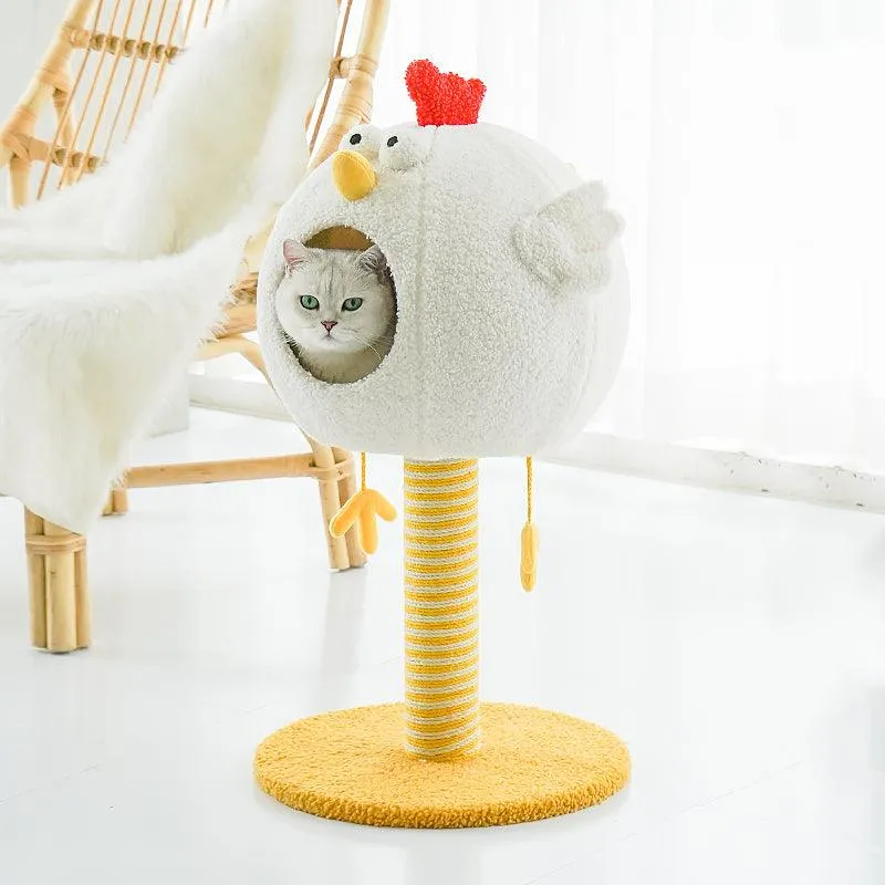 ZEZE Chicken Cat Tree Scratching Post