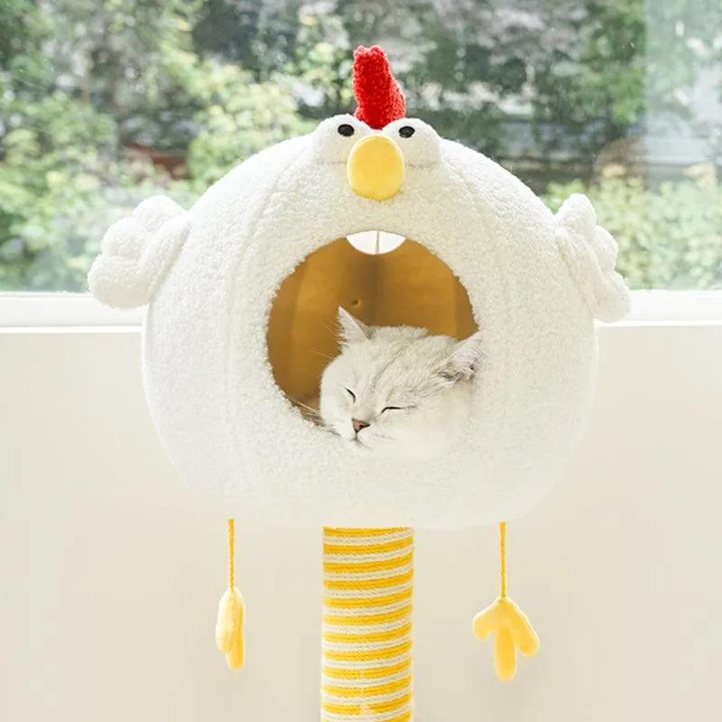 ZEZE Chicken Cat Tree Scratching Post
