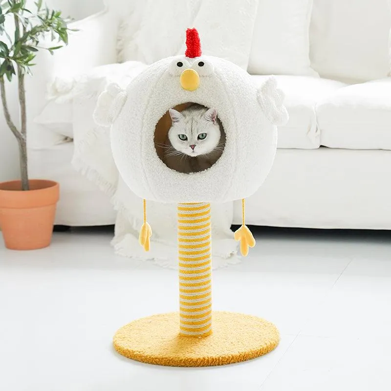 ZEZE Chicken Cat Tree Scratching Post