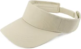 Zylioo XXL Oversize Visor Hat,Large Athletic Cotton Sports Visor,Adjustable Small Solid Color Sun Cap